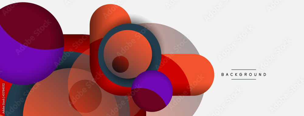 Creative geometric wallpaper. Minimal abstract background. Circles composition vector illustration for wallpaper banner background or landing page Creative geometric wallpaper. Minimal abstract background. Circles composition vector illustration for wallpaper banner background or landing page