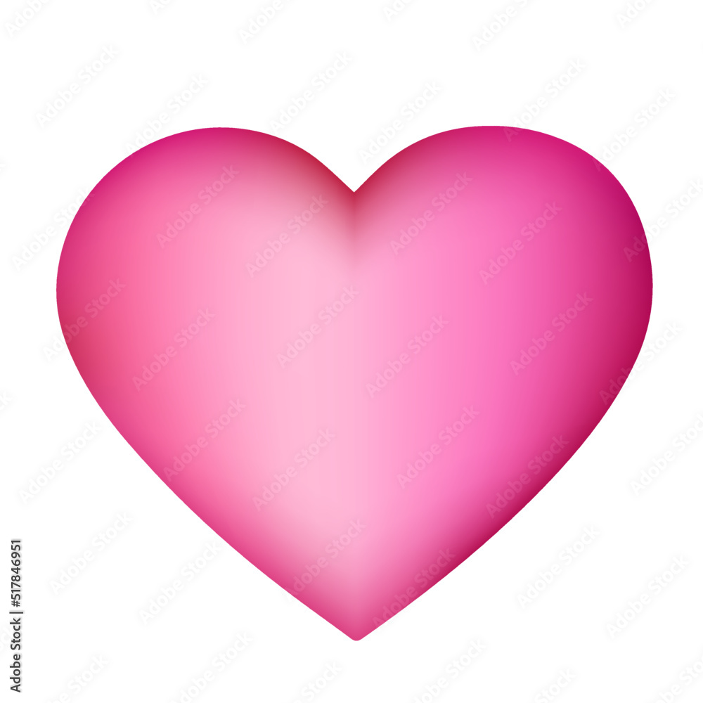 pink heart. heart vector illustration
