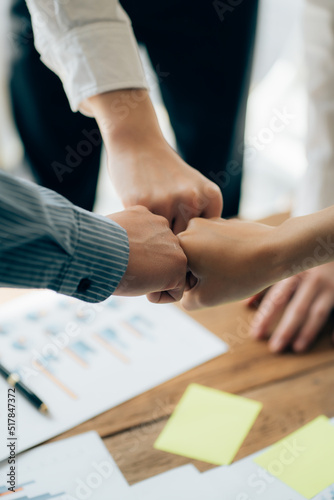Client shaking hands or Business handshake with insurance agent in office closeup. Business cooperation conceptor sale. Increase of salary.