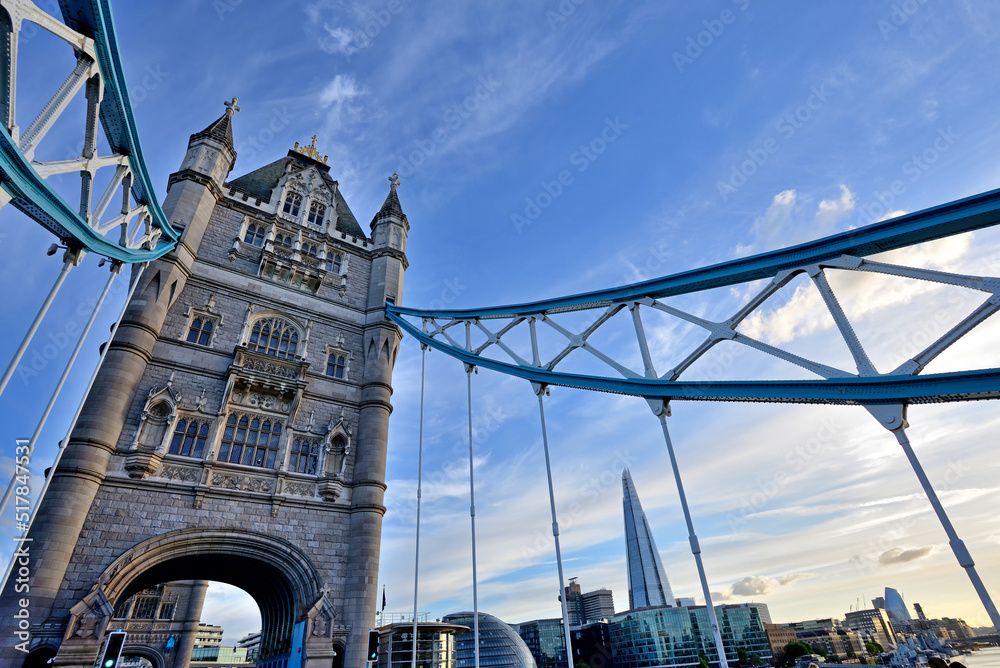 Tower Bridge - a drawbridge in London, UK.	 - obrazy, fototapety, plakaty 