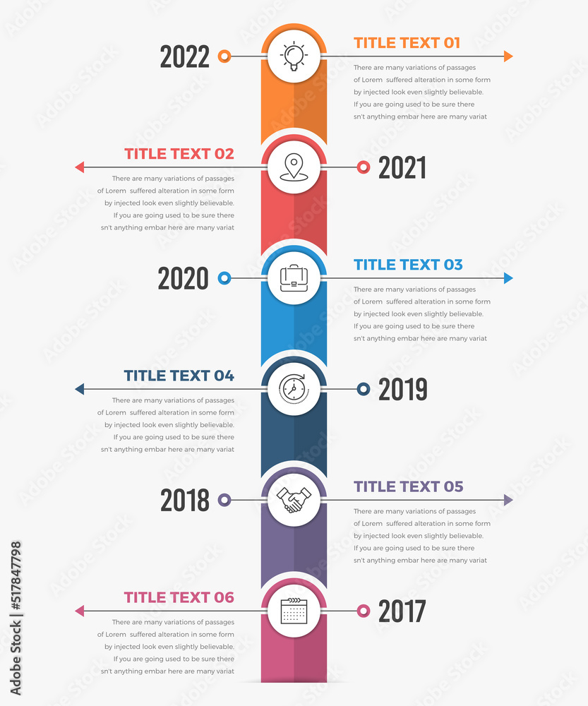 Modern Vertical Timeline Infographics