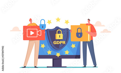 General Privacy Regulation For Protection Of Personal Data. Gdpr And Privacy Politics Concept. Personality Verification