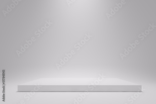 Wallpaper Mural Abstract mock up scene white color. Geometry shape podium background for product. 3d render, 3d illustration Torontodigital.ca