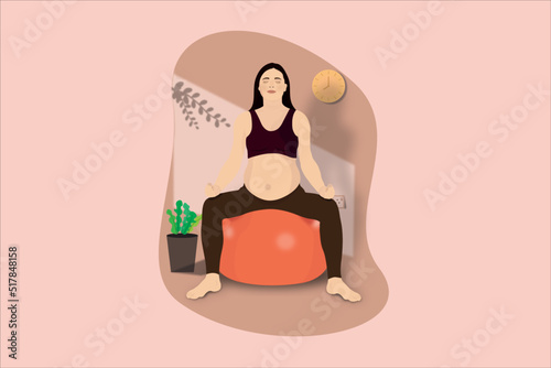Pregnant woman morning routine