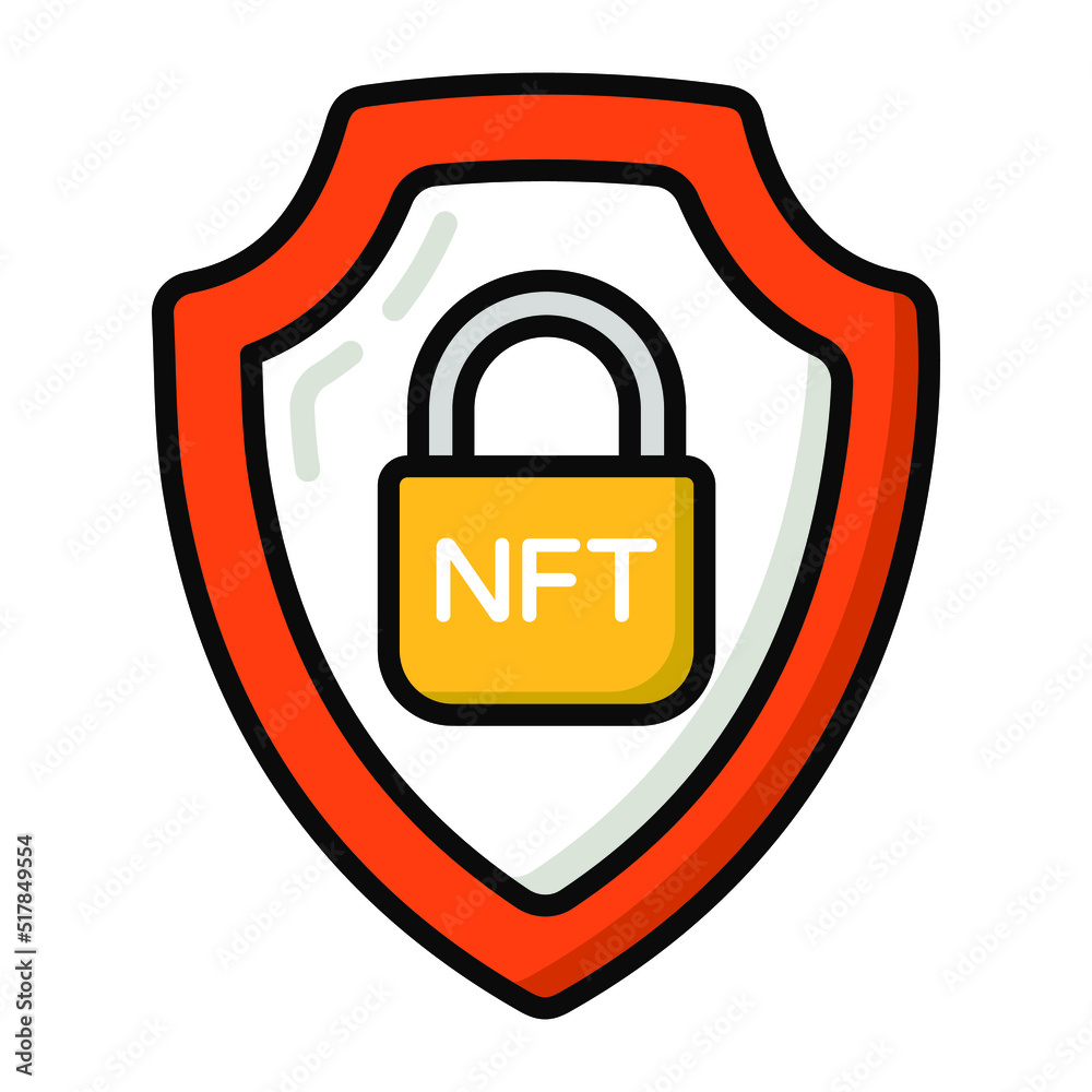 Lock icon, Non-fungible token, Digital technology. Lock icon, Non-fungible token, Digital technology.
