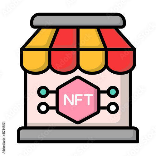 Shop icon, Non-fungible token, Digital technology.
