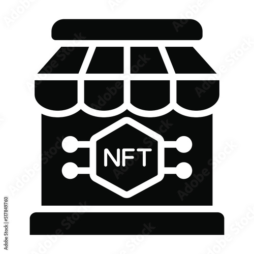 Shop icon, Non-fungible token, Digital technology.