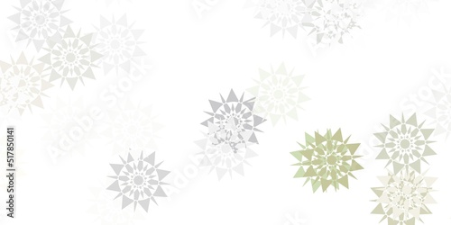 Light gray vector layout with beautiful snowflakes.