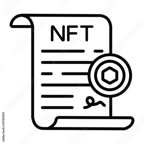 License icon, Non-fungible token, Digital technology.