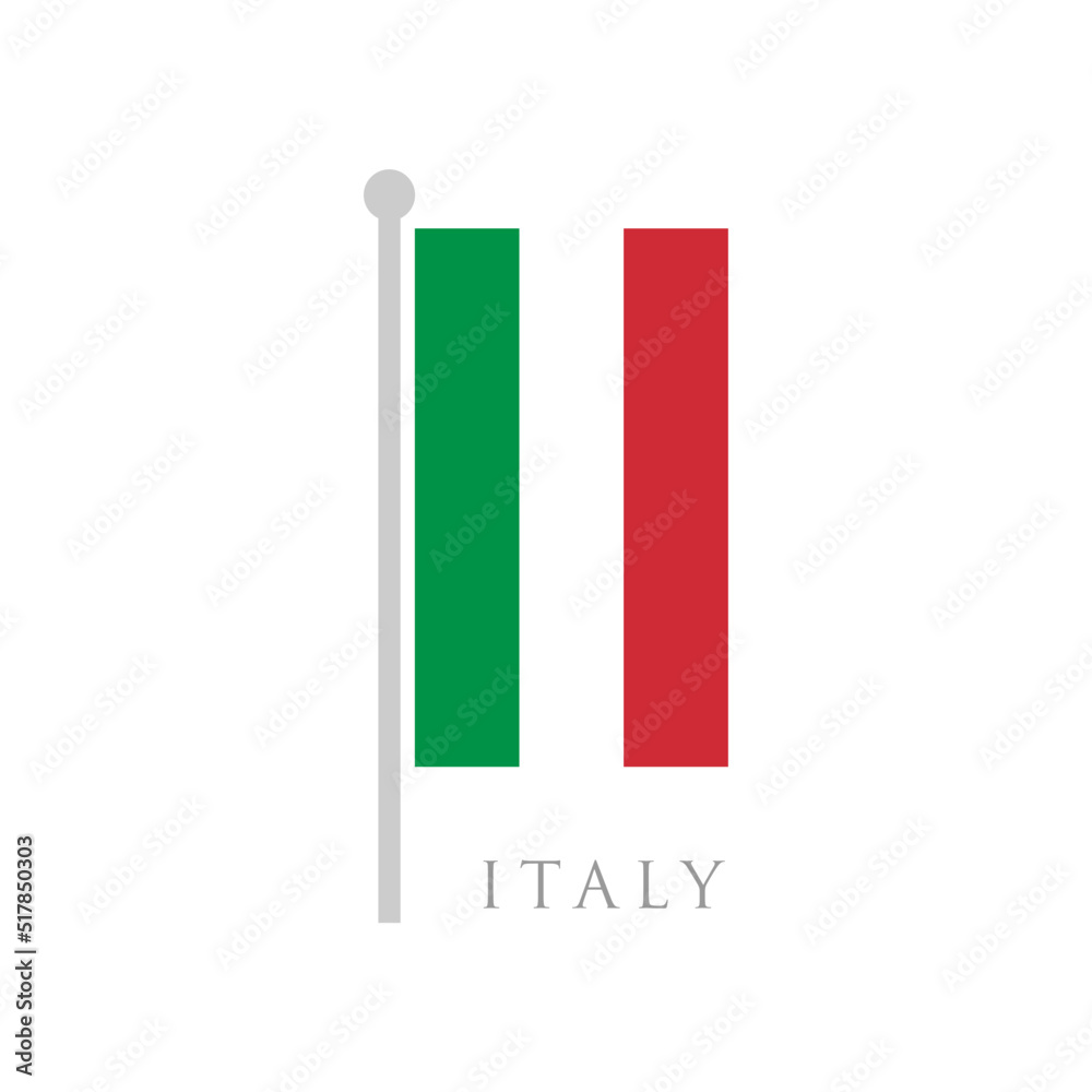 italy flag flat design vector illustration italy flag flat design vector illustration