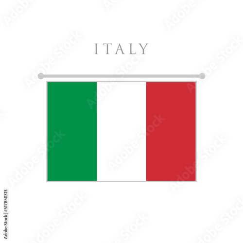 italy flag flat design vector illustration