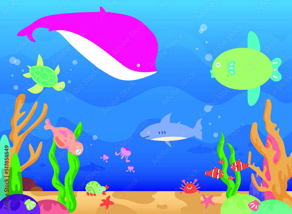 element of sea animals vector illustration element of sea animals vector illustration