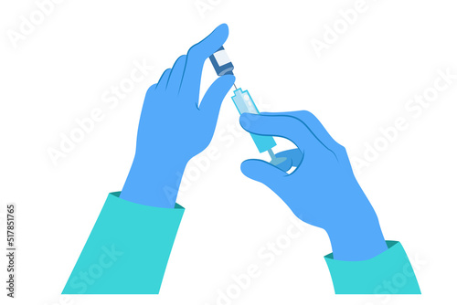 Illustration about vaccination against covid 19