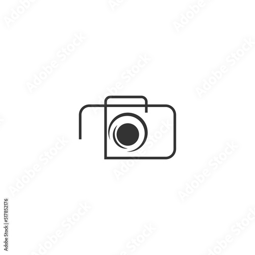 Camera icon logo design illustration template