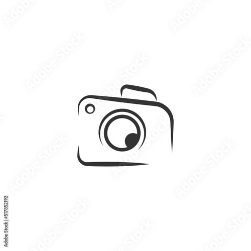 Camera icon logo design illustration template