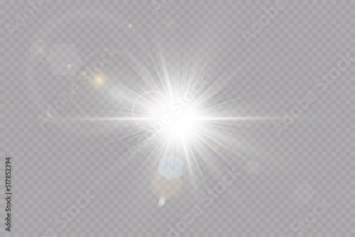 Vector transparent sunlight special lens flare light effect