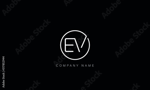 EV, VE Abstract Letters Logo Monogram