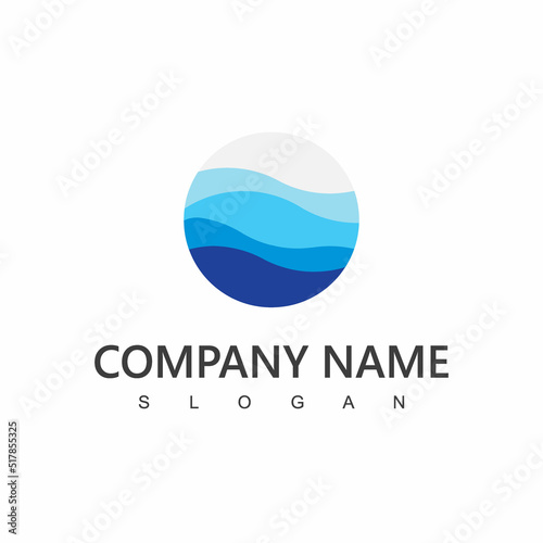 Free Download Wave Logo Template, Circle Business Company Icon - GFXLoad