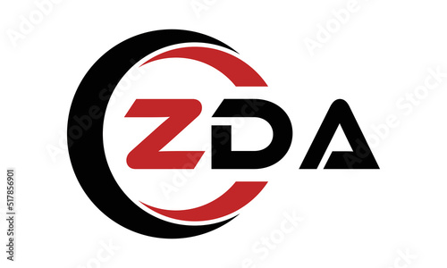 ZDA swoosh three letter logo design vector template | monogram logo | abstract logo | wordmark logo | letter mark logo | business logo | brand logo | flat logo | minimalist logo | text | word | symbol