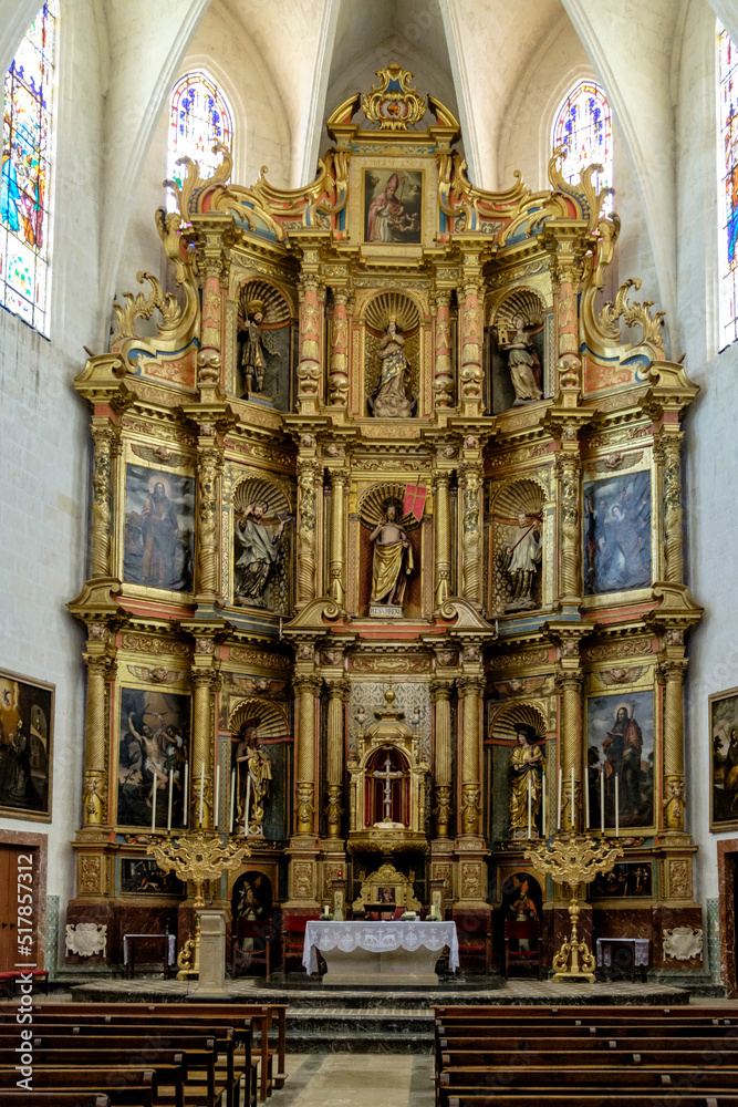 retablo mayor, barroco, Parròquia de Sant Joan Baptista, Muro, Pla de Mallorca, centro-norte de la isla, Mallorca, balearic islands, Spain