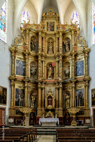 retablo mayor, barroco, Parròquia de Sant Joan Baptista, Muro, Pla de Mallorca, centro-norte de la isla, Mallorca, balearic islands, Spain
