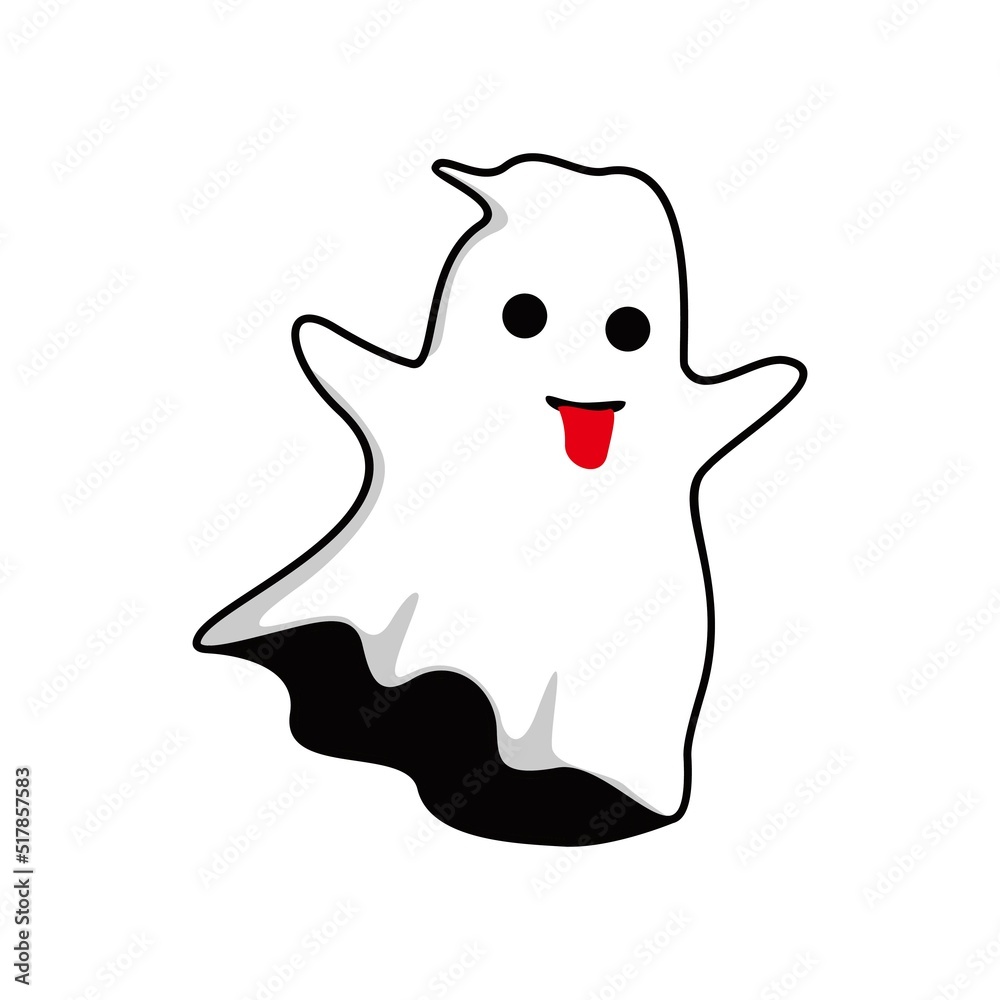 cute ghost cartoon. funny spooky evil symbol. cute ghost cartoon. funny spooky evil symbol.