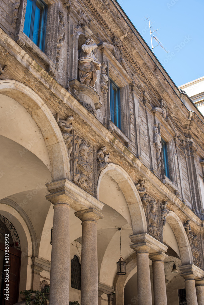 the facade of the cathedral 