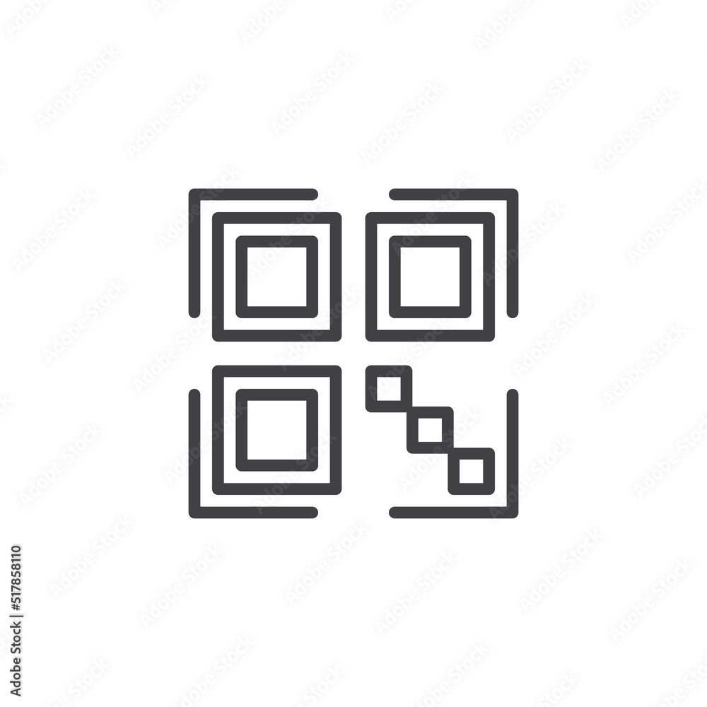 QR code line icon QR code line icon