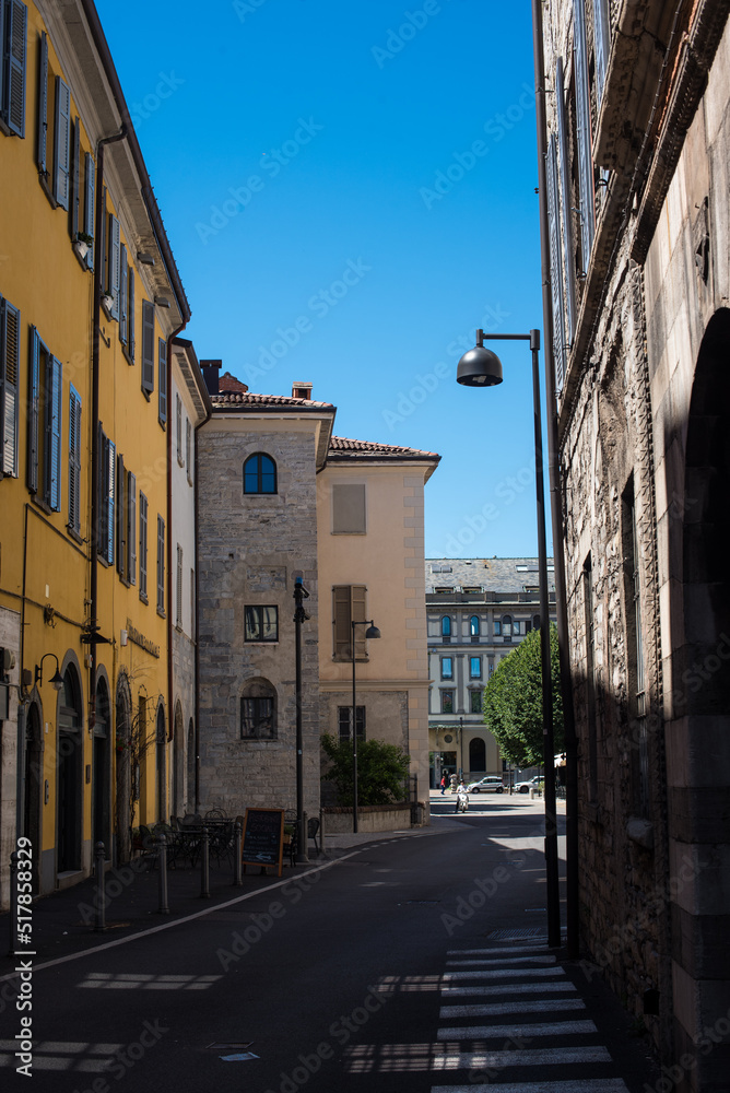 old empty Italian buildings in the street 