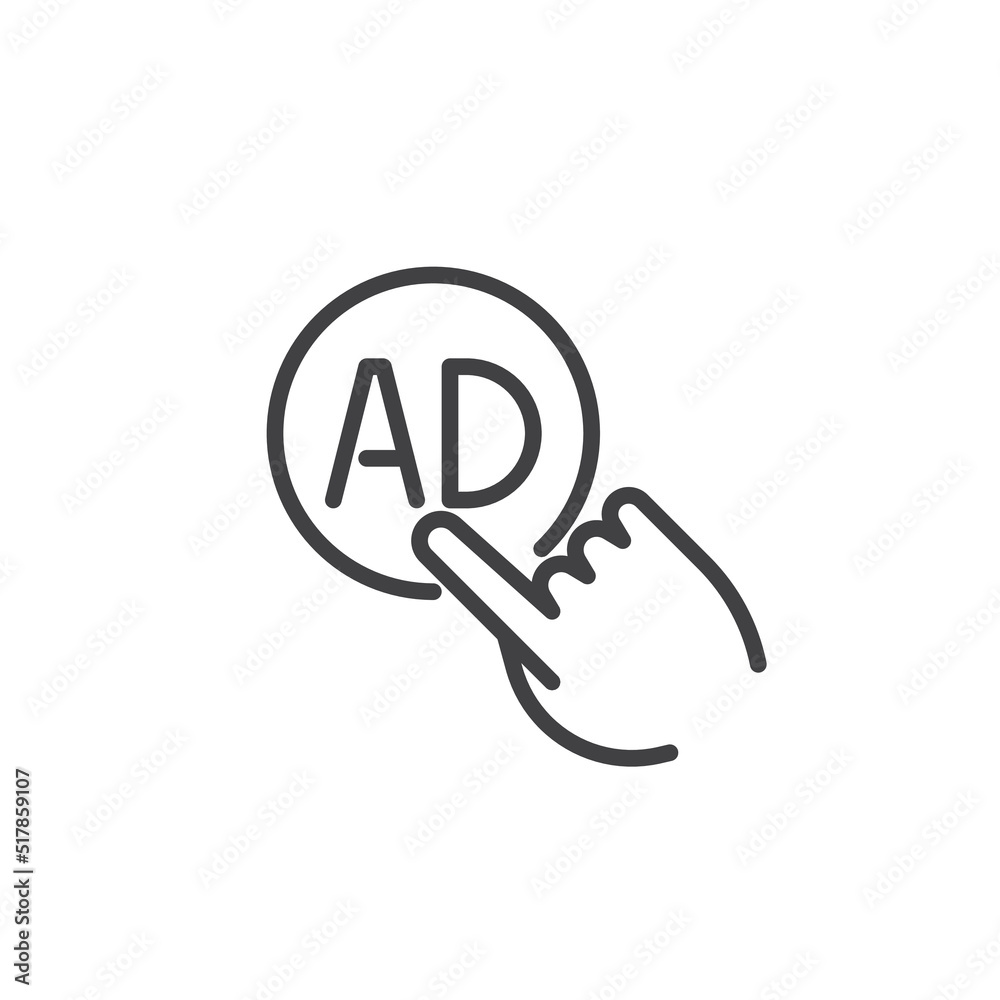 Pay Per Click line icon Pay Per Click line icon