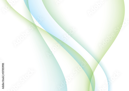 抽象的な背景　緑の曲線