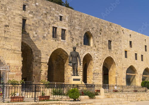 Statue of Camille Chamoun president of the Lebanon, Mount Lebanon Governorate, Deir el Qamar, Lebanon photo