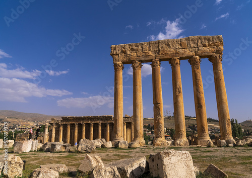 Roman temple of Jupiter in the archaeological site, Baalbek-Hermel Governorate, Baalbek, Lebanon photo