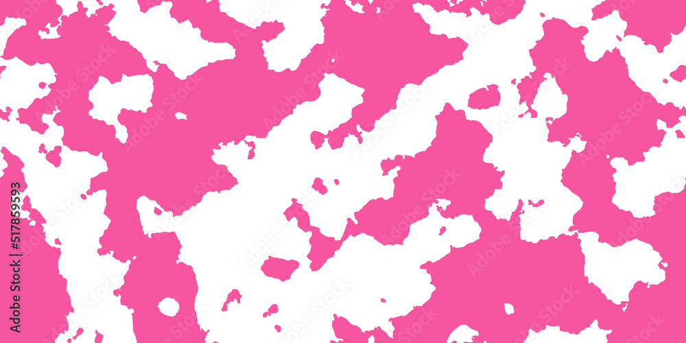 Pink cowhide with white spots as a seamless pattern. Spotted vector background. Animal print. Panda, dalmatian or appaloosa horse skin texture. Pink cowhide with white spots as a seamless pattern. Spotted vector background. Animal print. Panda, dalmatian or appaloosa horse skin texture.
