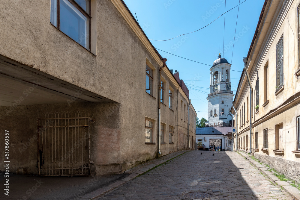 Obraz premium narrow street in the Vyborg town