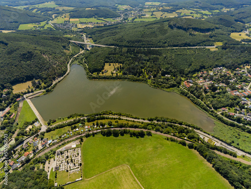 Wienerwaldsee in Niederösterreich von oben