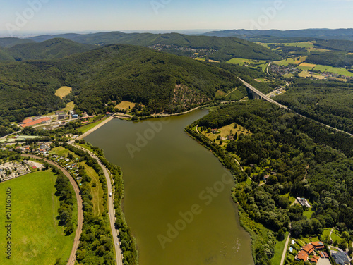 Wienerwaldsee in Niederösterreich von oben