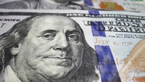 Wallpaper Mural 100 USA Dollars Banknotes are Being Printed by Currency Press Machine. American Money Printing Process. Symbol Of Rich Business Economy of USA. Finance and Investment Concept. Torontodigital.ca