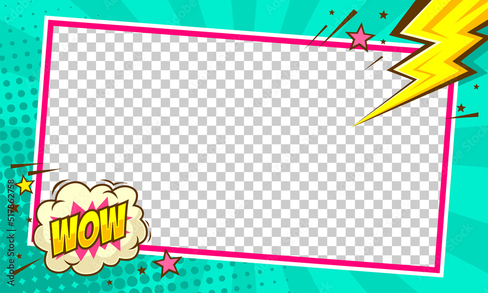 Comic cartoon frame background design