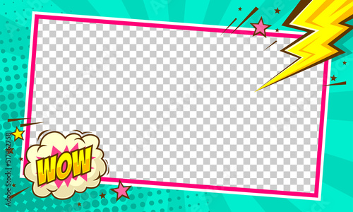 Comic cartoon frame background design