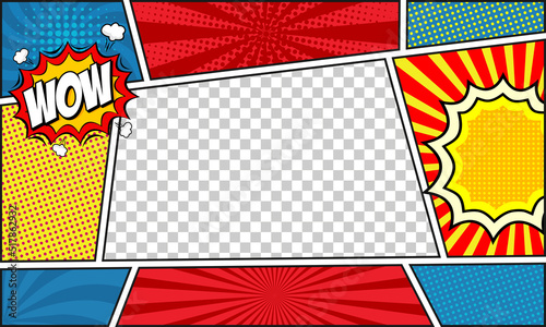 Comic cartoon frame background design
