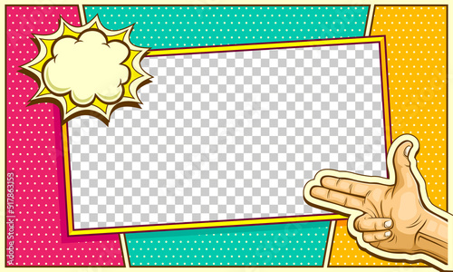 Comic cartoon frame background design
