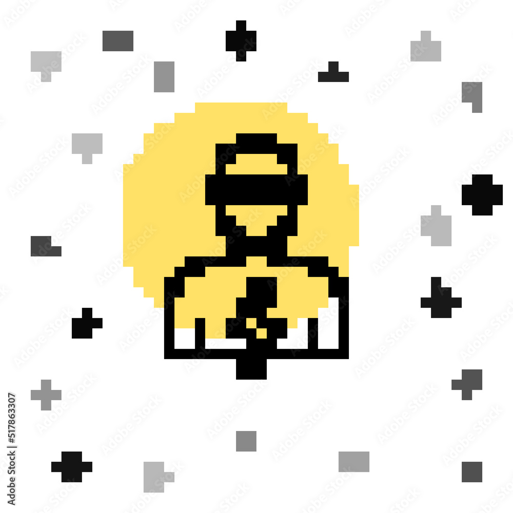 Obraz premium Black line Electrician technician engineer icon isolated on white background. Random dynamic shapes. Vector