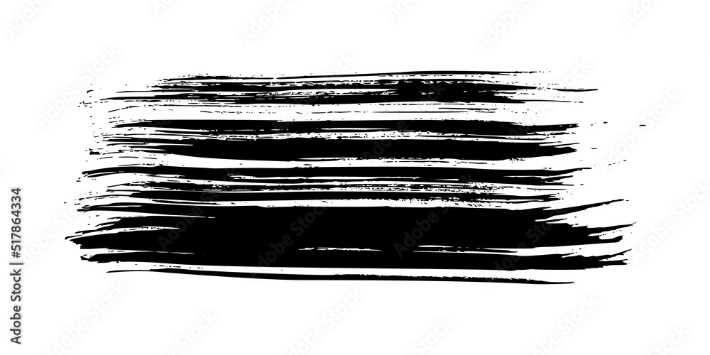 Black brush stroke on white background Black brush stroke on white background