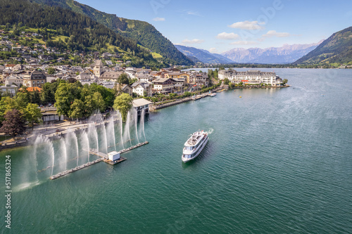 Lake Zell in summer, Zell am See, Salzburg, Austria