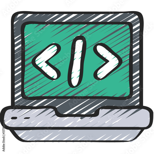 Laptop Coding Icon