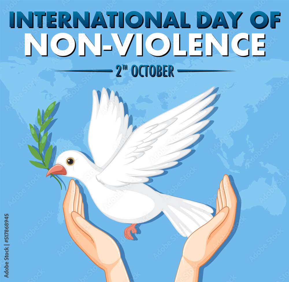 Fototapeta premium International Day of Non Violence Poster