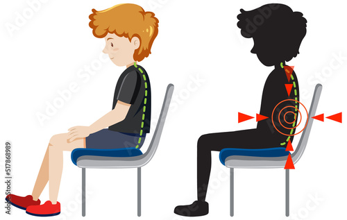 A man sitting with incidence of back pain