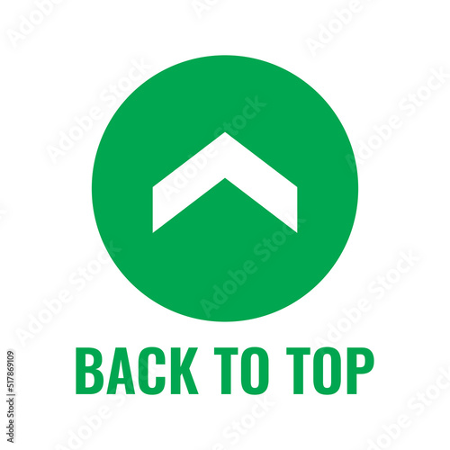 Scroll up the page symbol. Green vector icon with the arrow to the top	