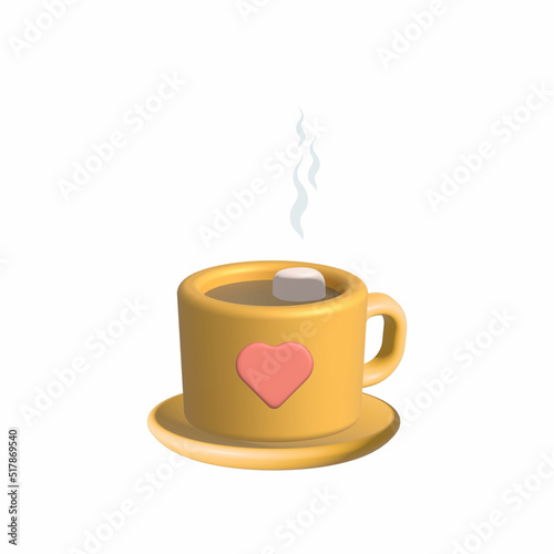 cup of coffee with marshmallows 